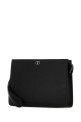 Black leather VLogo Signature pouch Black VALENTINO GARAVANI (8Y2P0AN7UAG)