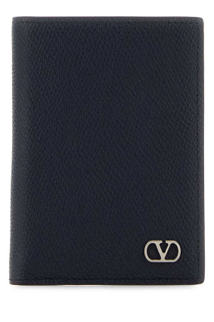 Midnight blue leather card holder VALENTINO GARAVANI (8Y2P0AP1UAG)