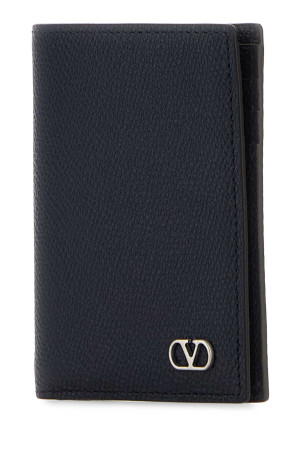 Midnight blue leather card holder VALENTINO GARAVANI (8Y2P0AP1UAG)