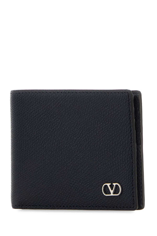 Midnight blue leather VLogo Signature wallet VALENTINO GARAVANI (8Y2P0AP3UAG)
