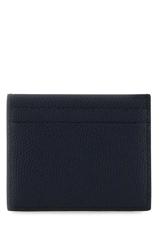 Midnight blue leather VLogo Signature card holder VALENTINO GARAVANI (8Y2P0AP4UAG)