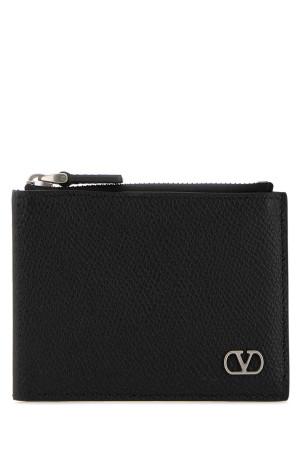 Black leather coin purse Black VALENTINO GARAVANI (8Y2P0AP8UAG)