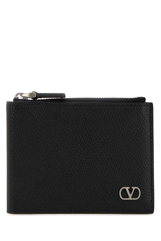 Black leather coin purse Black VALENTINO GARAVANI (8Y2P0AP8UAG)