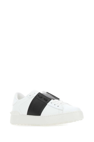 White leather Open sneakers with black band VALENTINO GARAVANI (8Y2S0830BLU)