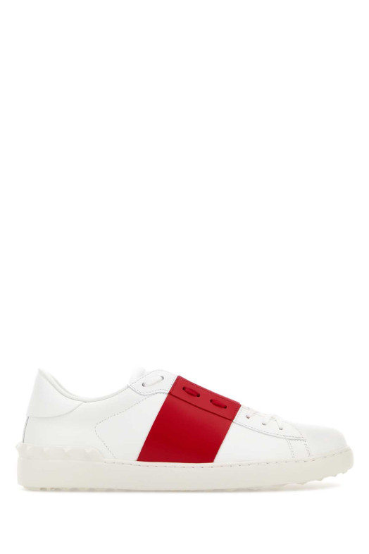 White leather Open sneakers with red band VALENTINO GARAVANI (8Y2S0830BLU)