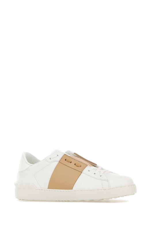 White leather Open sneakers with camel band VALENTINO GARAVANI (8Y2S0830BLU)