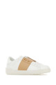 White leather Open sneakers with camel band VALENTINO GARAVANI (8Y2S0830BLU)