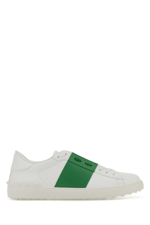 White leather Open sneakers with green band VALENTINO GARAVANI (8Y2S0830BLU)