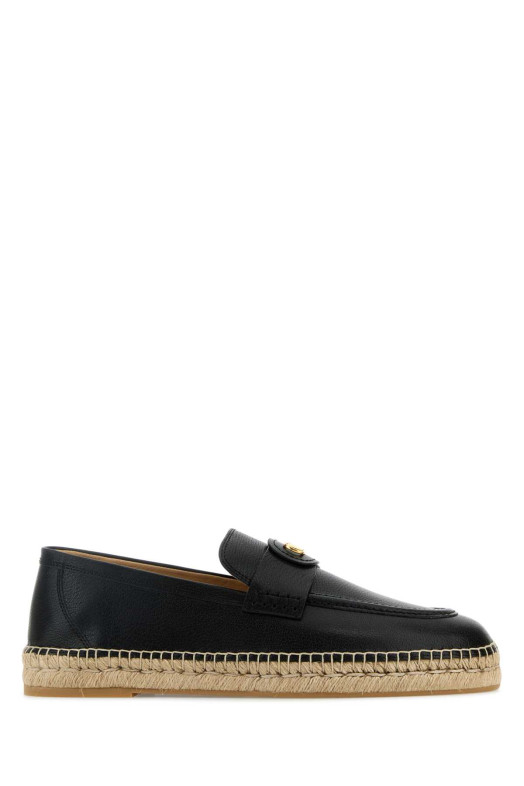 Black leather VLogo espadrilles Black VALENTINO GARAVANI (8Y2S0K00UDX)