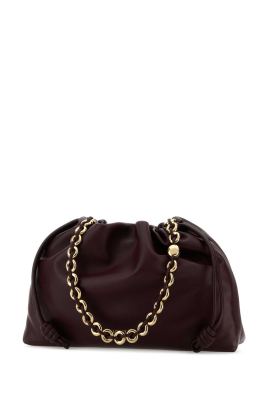 Aubergine nappa leather large Flamenco Purse clutch LOEWE (A411FPDX44)