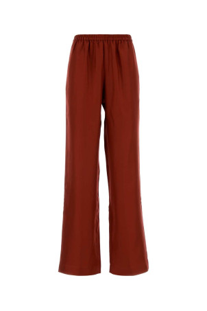 Brick satin Alera palazzo pant Red LOULOU DE SAISON (ALERALDS)
