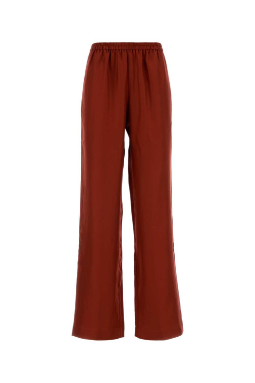 Brick satin Alera palazzo pant Red LOULOU DE SAISON (ALERALDS)