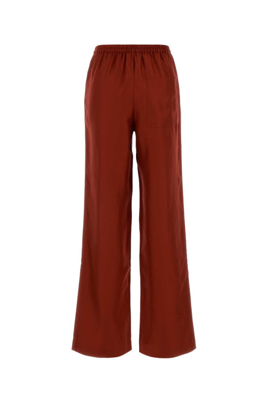 Brick satin Alera palazzo pant Red LOULOU DE SAISON (ALERALDS)