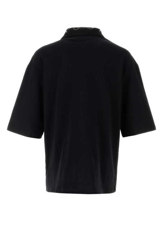 Black piquet polo shirt Black AMIRI (AMTOJR1040)