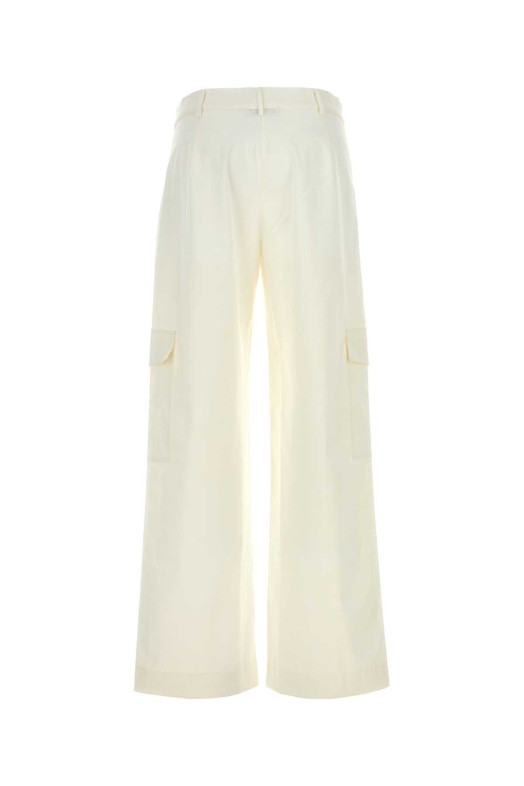 White stretch polyester blend Audrey cargo pant White GIMAGUAS (AUDREYTROUSERS)