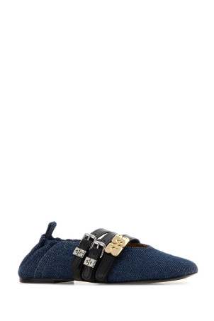 Denim ballerinas GANNI (B1020073)