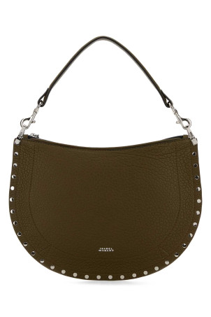 Army green leather Oskan shoulder bag ISABEL MARANT (BF0066FAC4C22M)