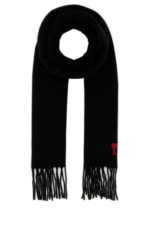 Black wool scarf AMI (BFUSF405334)