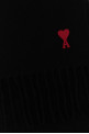 Black wool scarf AMI (BFUSF405334)
