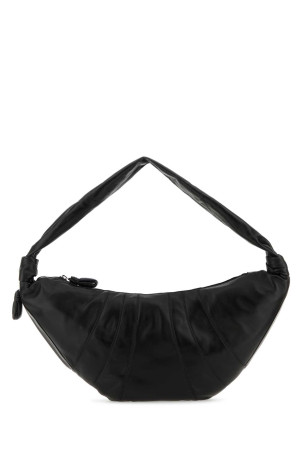 Black nappa leather large Croissant shoulder bag LEMAIRE (BG0000LL095)