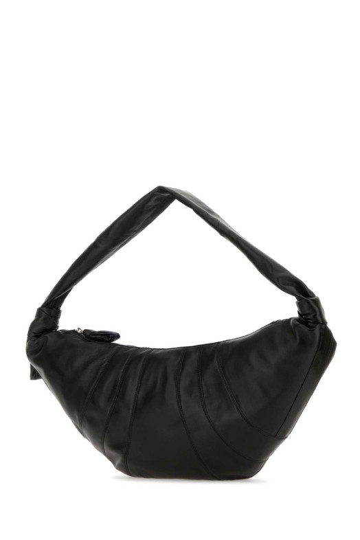 Black nappa leather large Croissant shoulder bag LEMAIRE (BG0000LL095)