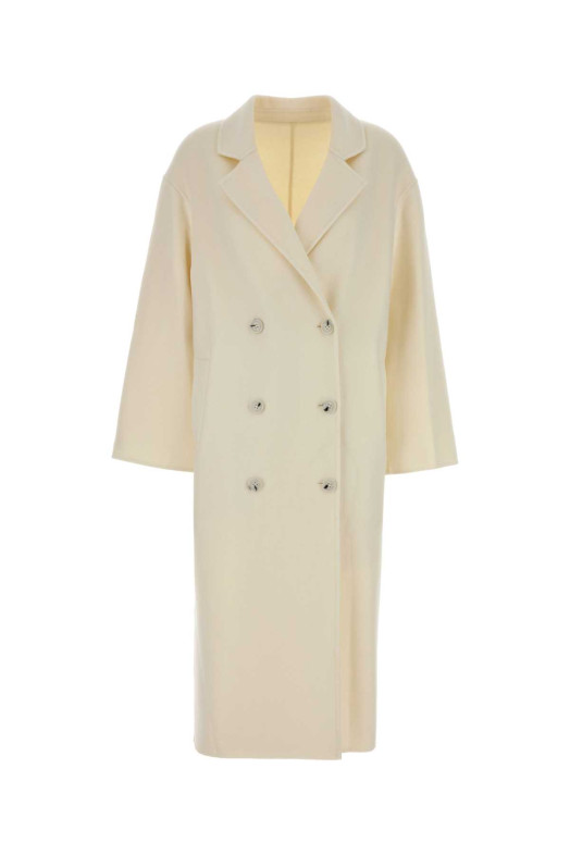 Ivory wool blend Borneo coat Beige LOULOU DE SAISON (BORNEOLDS)