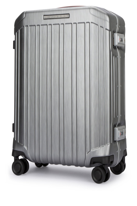 TROLLEY CABINA SLIM 4 RUOTE POLICARBONATO_PELLE PIQUADRO (BV4425PQLM)