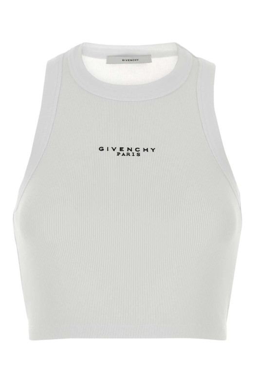White stretch cotton crop-top White GIVENCHY (BW70FNP7BR)