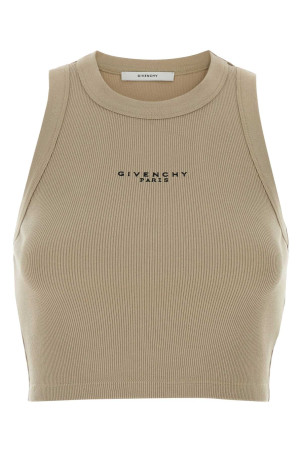 Beige stretch cotton crop-top GIVENCHY (BW70FNP7BR)