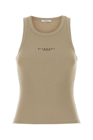 Beige stretch cotton tank top GIVENCHY (BW70FPP7BR)