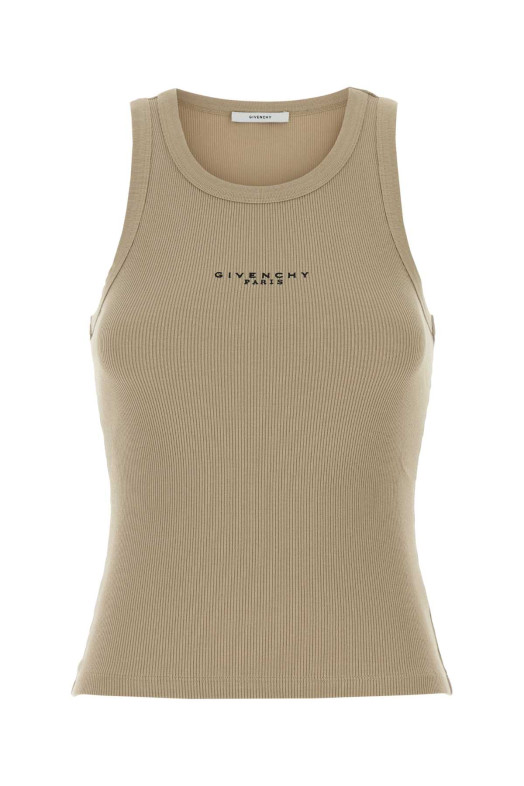 Beige stretch cotton tank top GIVENCHY (BW70FPP7BR)