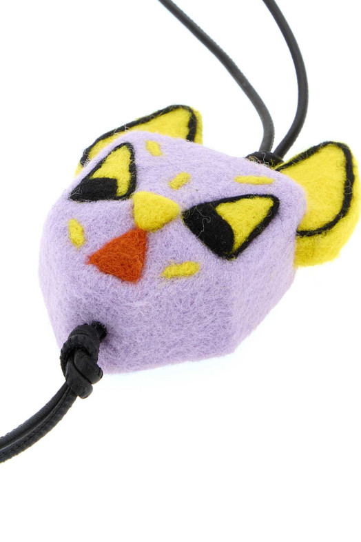 Multicolor felt Cat key ring LOEWE (C621232XPA)