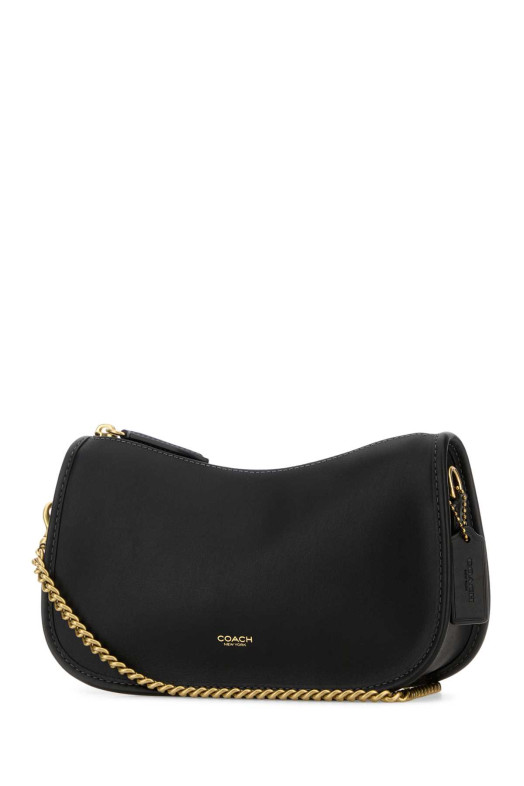 Black leather Waverly shoulder bag COACH NEW YORK (CCC36)