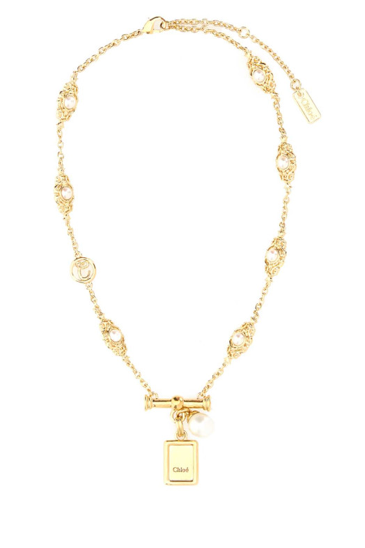 Gold metal ChloÃ© Classy necklace CHLOE (CH26SJN02BRE)