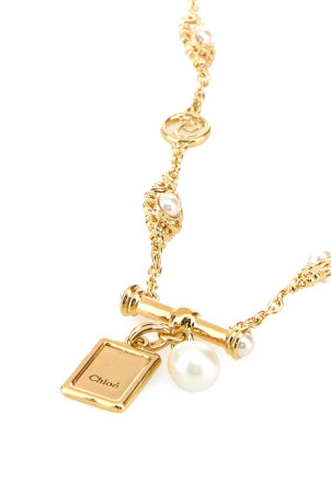 Gold metal ChloÃ© Classy necklace CHLOE (CH26SJN02BRE)
