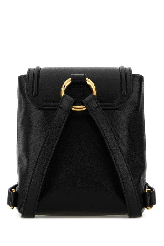 Black leather Horse Medal backpack CHLOE (CH26SP581O37)
