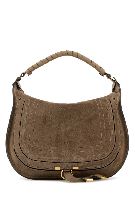 Dove grey suede Marcie shoulder bag CHLOE (CH26SS881P37)