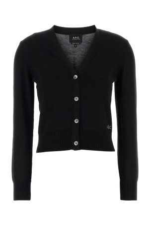 Black cotton cardigan Black A.P.C. (COEZJF22330)
