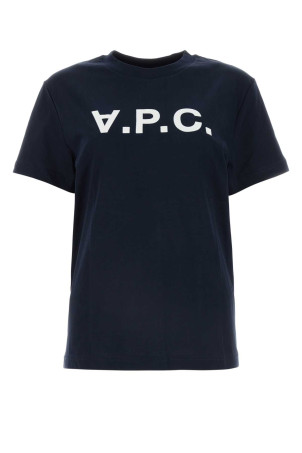 Midnight blue cotton t-shirt A.P.C. (COHBMM26384)