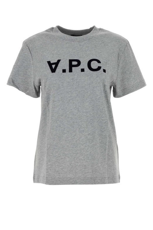 Melange grey cotton t-shirt A.P.C. (COHBMM26384)