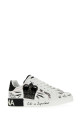 White leather sneakers White/Black DOLCE & GABBANA (CS1760A9AG1)