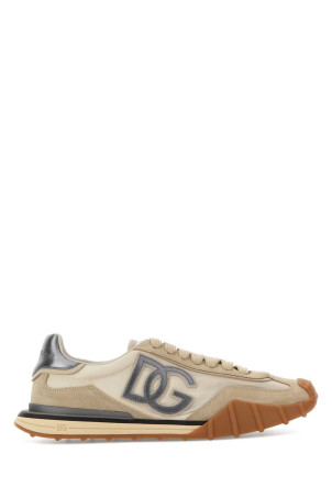 Beige fabric and suede Athletic sneakers DOLCE & GABBANA (CS2384AZ716)