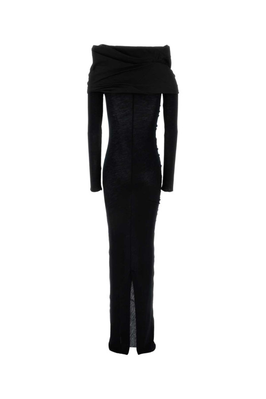 Black wool long dress Black ENTIRE STUDIOS (ESWW256022BL)