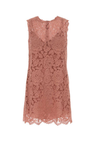 Pink lace dress DOLCE & GABBANA (F6ATYTHLM7L)