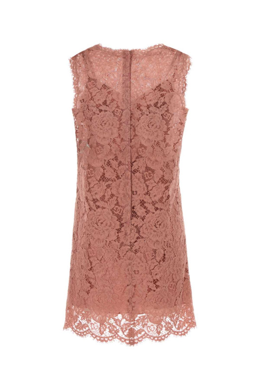 Pink lace dress DOLCE & GABBANA (F6ATYTHLM7L)
