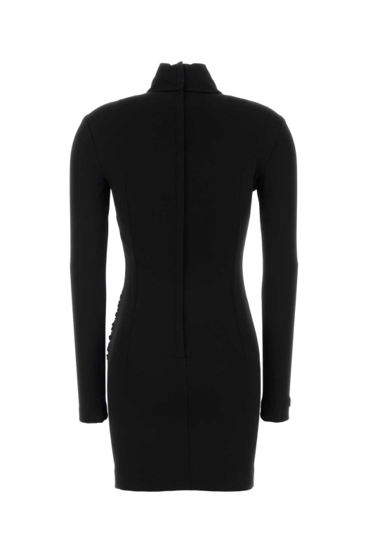 Black stretch viscose blend mini dress Black DOLCE & GABBANA (F6COJTFUGRC)