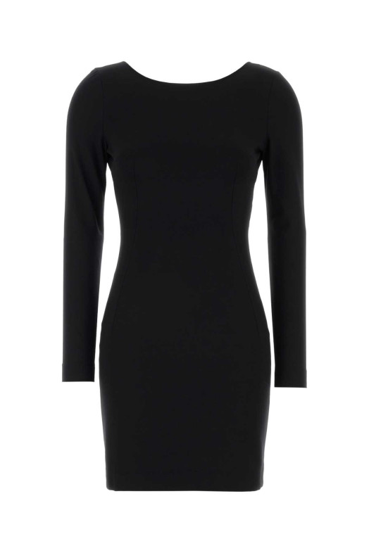 Black stretch viscose blend mini dress Black DOLCE & GABBANA (F6R2ATFU78Y)