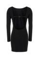 Black stretch viscose blend mini dress Black DOLCE & GABBANA (F6R2ATFU78Y)