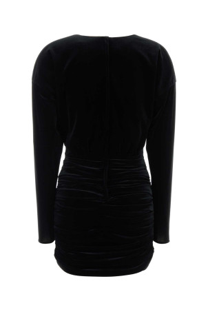 Black velvet mini dress Black DOLCE & GABBANA (F6Z9VTFUWEG)