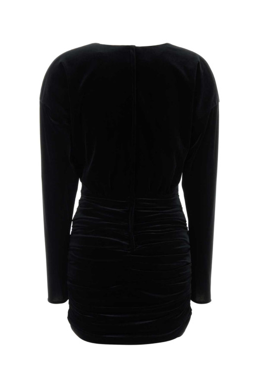 Black velvet mini dress Black DOLCE & GABBANA (F6Z9VTFUWEG)